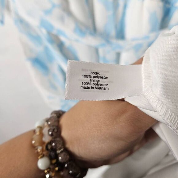 Lane Bryant Light Blue Floral Chiffon Like Lightweight‎ Maxi Dress sz 22 - Picture 5 of 6